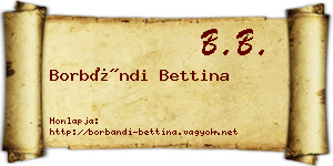 Borbándi Bettina névjegykártya