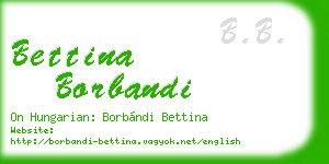 bettina borbandi business card